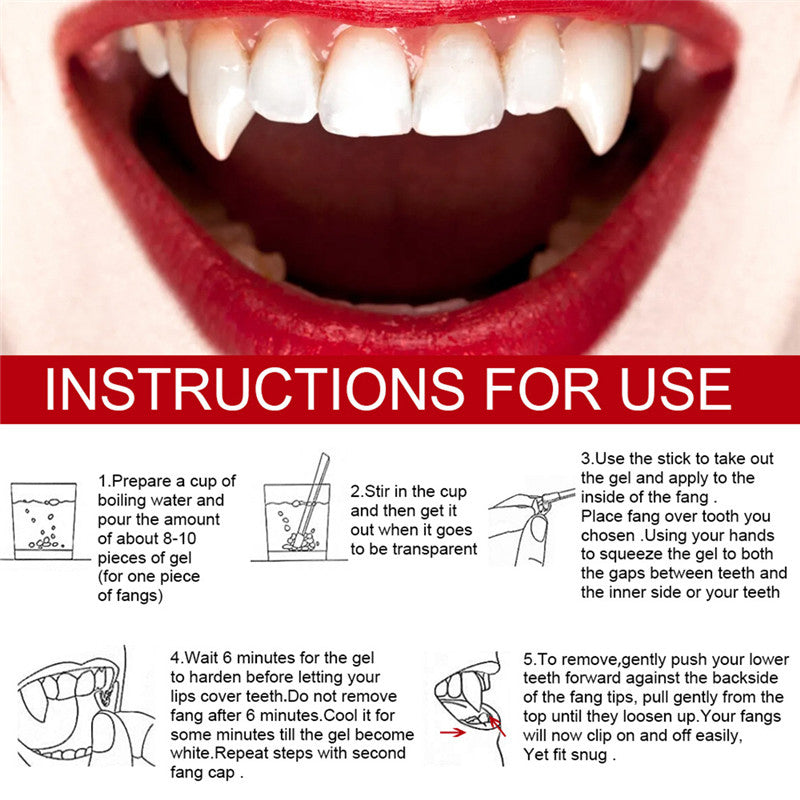 Reusable Halloween Vampire Fangs Costume Accessory by HitMyNeed