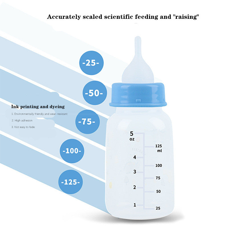 Reusable Kitten Bottle Feeder with Soft Silicone Nipple 125ml by HitMyNeed
