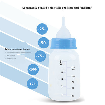 Reusable Kitten Bottle Feeder with Soft Silicone Nipple 125ml by HitMyNeed