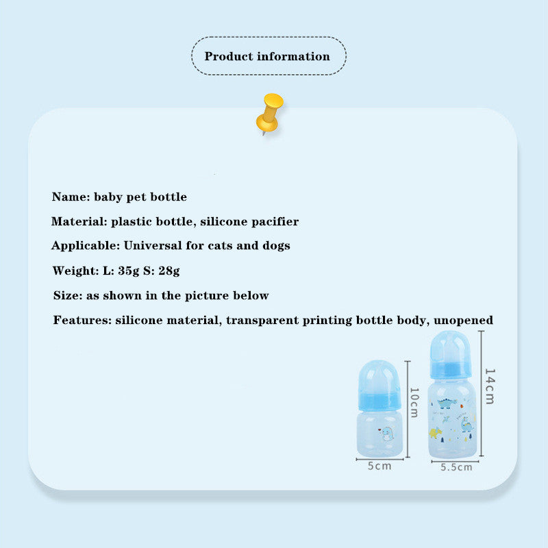 Reusable Kitten Bottle Feeder with Soft Silicone Nipple by HitMyNeed