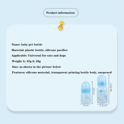 Reusable Kitten Bottle Feeder with Soft Silicone Nipple by HitMyNeed