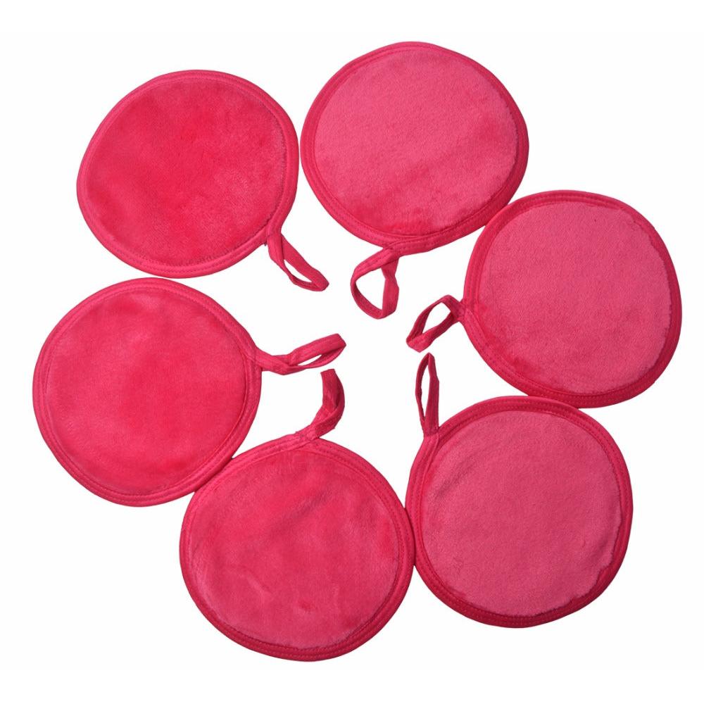 Reusable Makeup Remover Pads - Set of 6 Microfiber Rounds by HitMyNeed