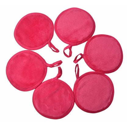 Reusable Makeup Remover Pads - Set of 6 Microfiber Rounds by HitMyNeed