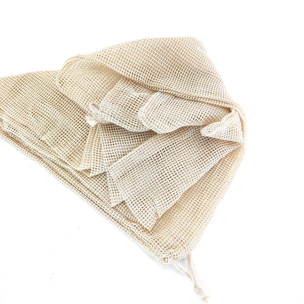 Reusable Mesh Drawstring Storage Bags (Set of 4) by HitMyNeed