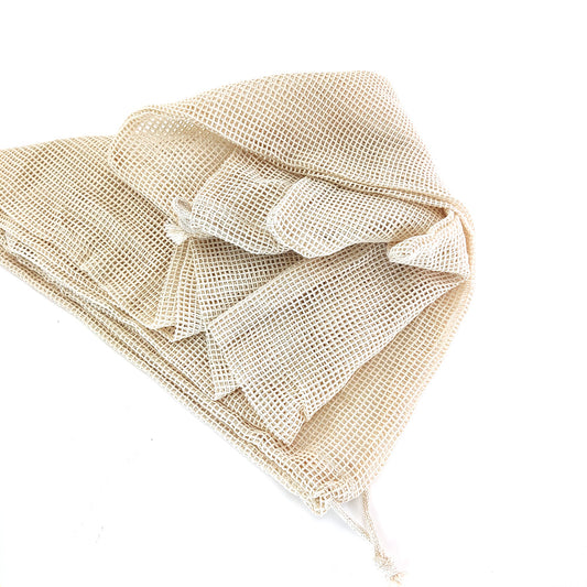 Reusable Mesh Drawstring Storage Bags (Set of 4) by HitMyNeed