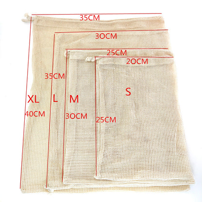 Reusable Mesh Drawstring Storage Bags (Set of 4) by HitMyNeed