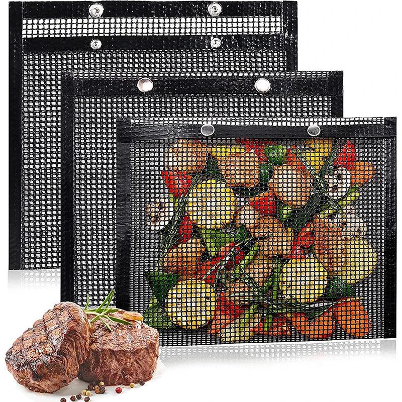 Reusable Mesh Grill Bags for BBQ & Smokers L - 30x24cm by HitMyNeed