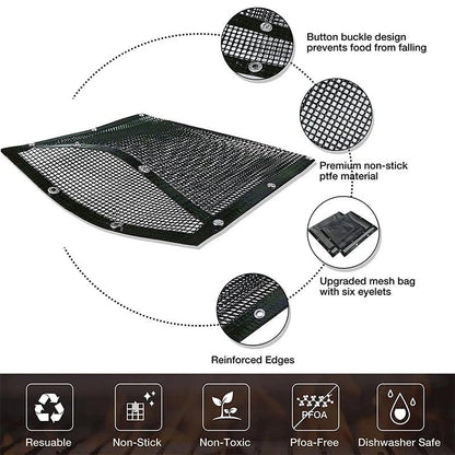Reusable Mesh Grill Bags for BBQ & Smokers M - 27x22cm by HitMyNeed