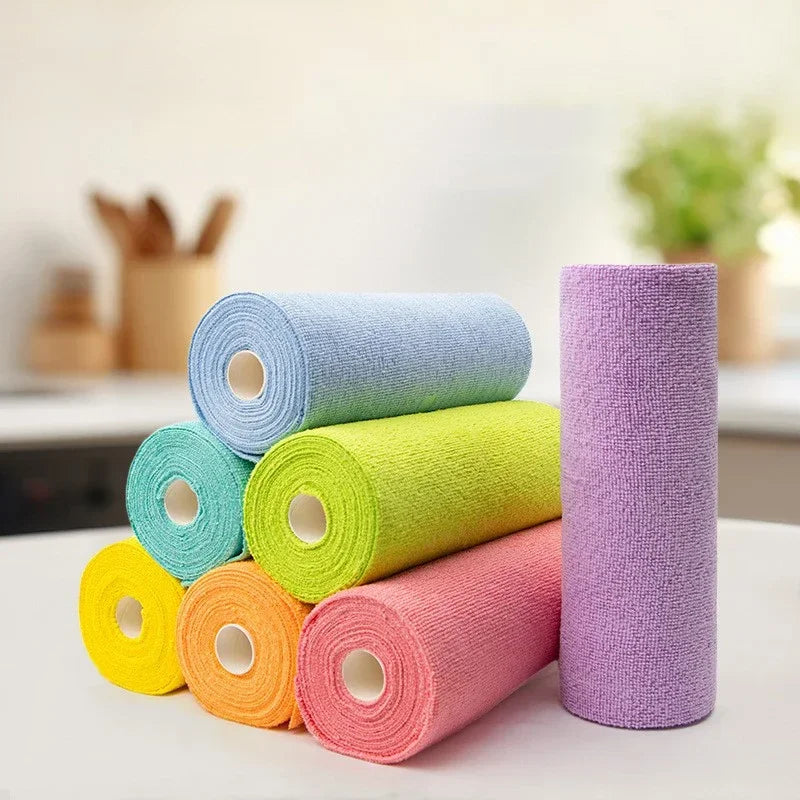 Reusable Microfiber Kitchen Towel Roll, 20 Sheets by HitMyNeed
