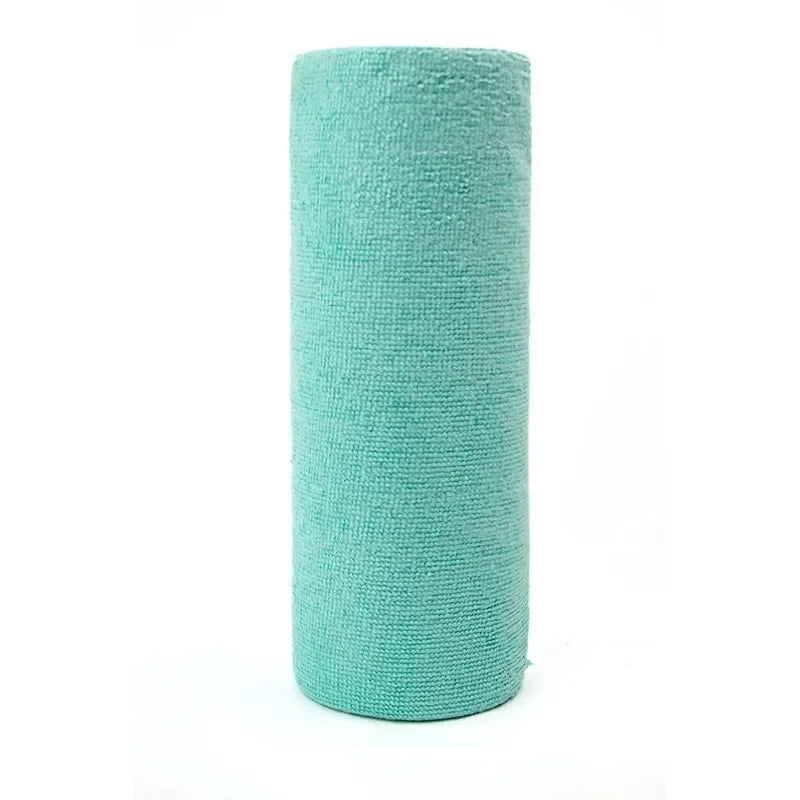 Reusable Microfiber Kitchen Towel Roll, 20 Sheets cyan by HitMyNeed