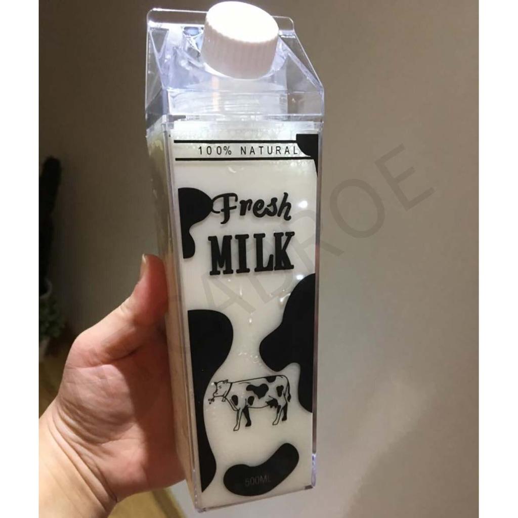 Reusable Milk Storage Bottle with Twist Nozzle 500ml fresh-milk-black-2 by HitMyNeed