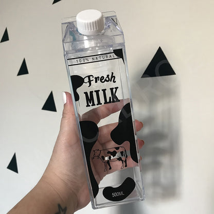 Reusable Milk Storage Bottle with Twist Nozzle 500ml fresh-milk-black-3 by HitMyNeed