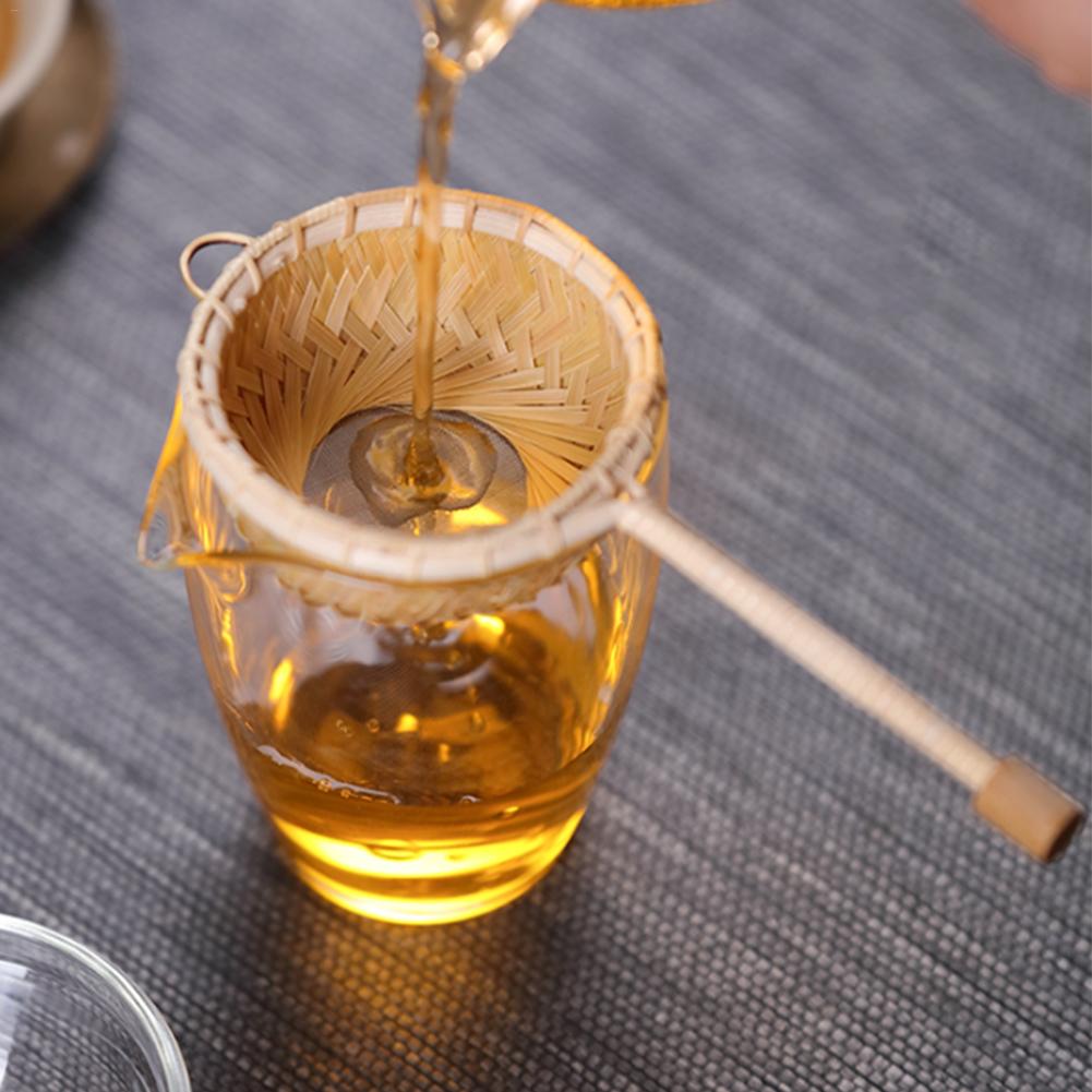 Reusable Natural Bamboo Tea Strainer with Handle by HitMyNeed