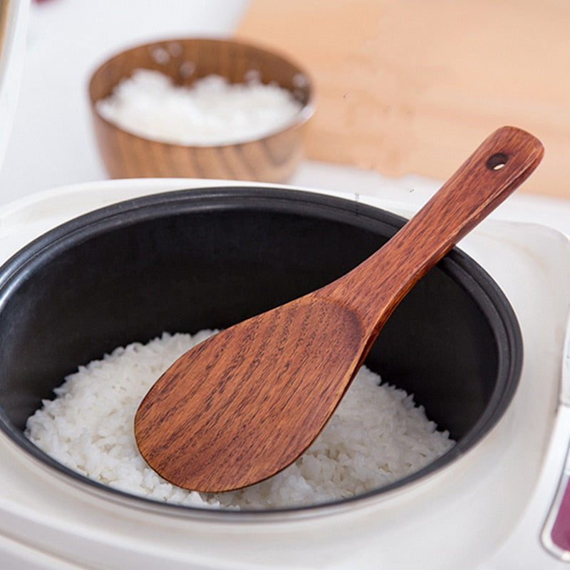 Reusable Natural Wooden Rice Paddle by HitMyNeed