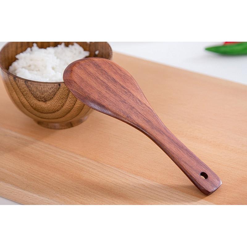Reusable Natural Wooden Rice Paddle by HitMyNeed