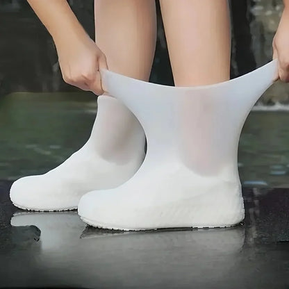 Reusable Non-Slip Waterproof Shoe Covers white l-41-47 by HitMyNeed