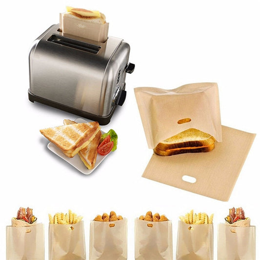 Reusable Non-Stick Toastie Bags for Toaster (5 Pack) by HitMyNeed