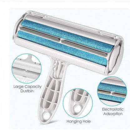 Reusable Pet Hair Mitts & Self-Cleaning Lint Roller Set by HitMyNeed