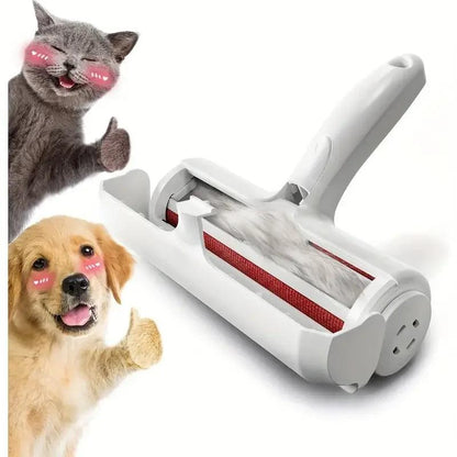 Reusable Pet Hair Mitts & Self-Cleaning Lint Roller Set by HitMyNeed