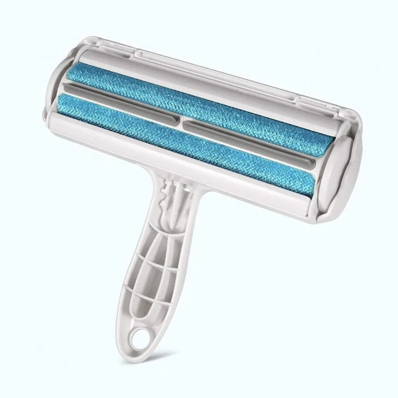 Reusable Pet Hair Mitts & Self-Cleaning Lint Roller Set blue by HitMyNeed