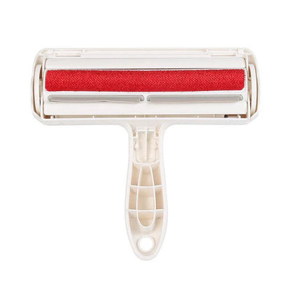 Reusable Pet Hair Mitts & Self-Cleaning Lint Roller Set red by HitMyNeed