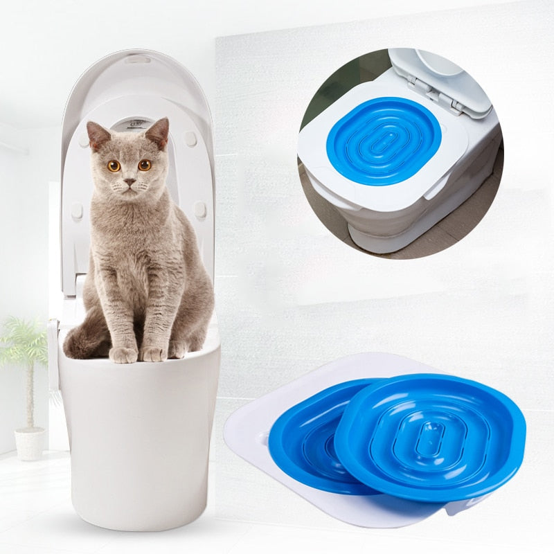Reusable Plastic Cat Toilet Training Seat by HitMyNeed