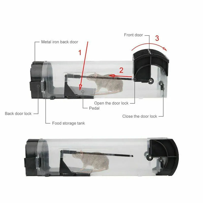 Reusable Plastic Humane Rat & Mouse Trap Cage by HitMyNeed