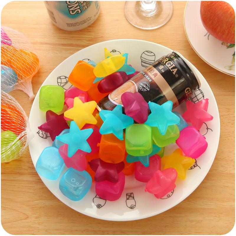 Reusable Plastic Ice Cubes Set (6 Pieces) by HitMyNeed