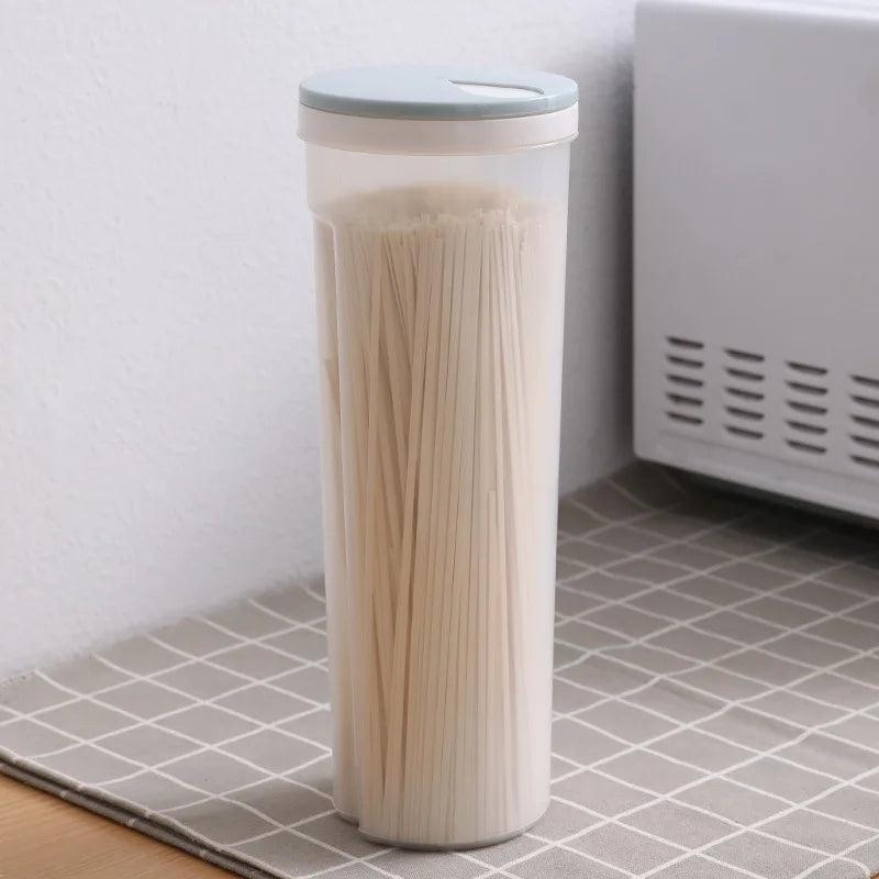 Reusable Plastic Spaghetti and Pasta Storage Container blue by HitMyNeed