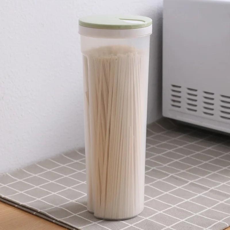 Reusable Plastic Spaghetti and Pasta Storage Container green by HitMyNeed