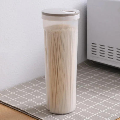 Reusable Plastic Spaghetti and Pasta Storage Container khaki by HitMyNeed