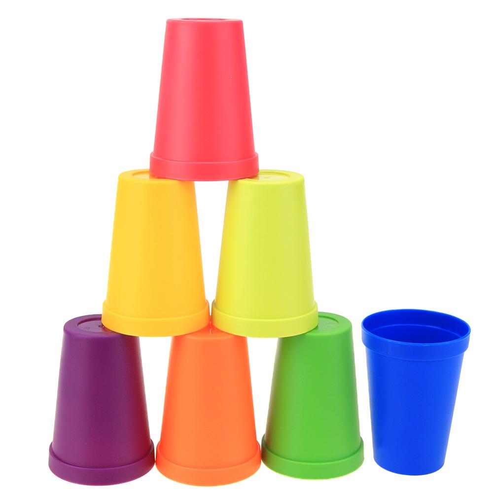 Reusable Rainbow Plastic Cups Set with Storage Tube by HitMyNeed