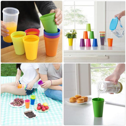 Reusable Rainbow Plastic Cups Set with Storage Tube by HitMyNeed