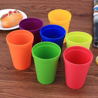 Reusable Rainbow Plastic Cups Set with Storage Tube by HitMyNeed
