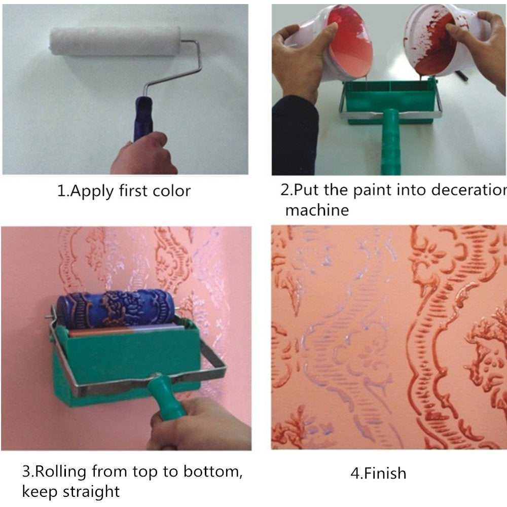 Reusable Rose Patterned Paint Roller by HitMyNeed