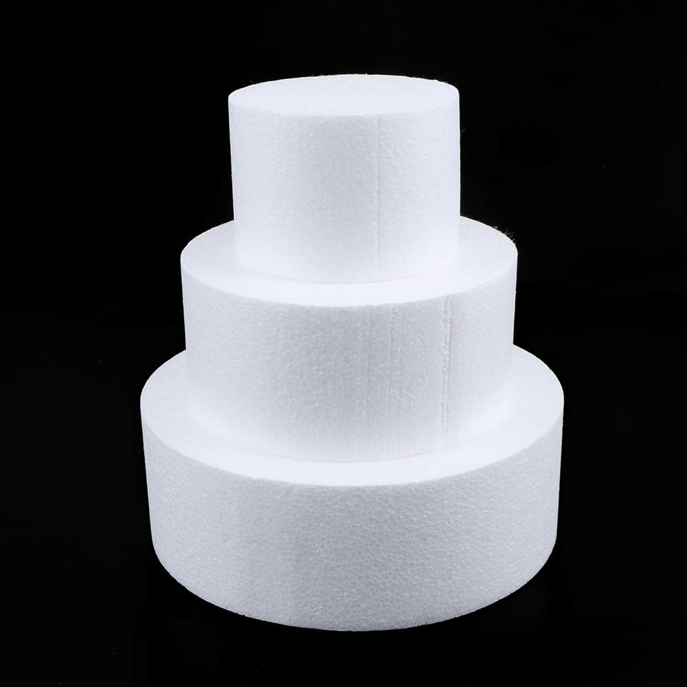 Reusable Round Foam Dummy Cake Set, 3-Piece by HitMyNeed