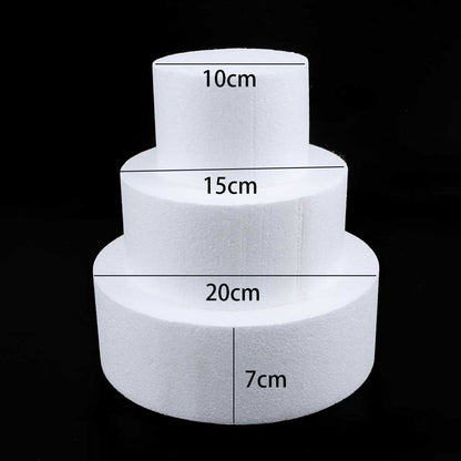 Reusable Round Foam Dummy Cake Set, 3-Piece by HitMyNeed