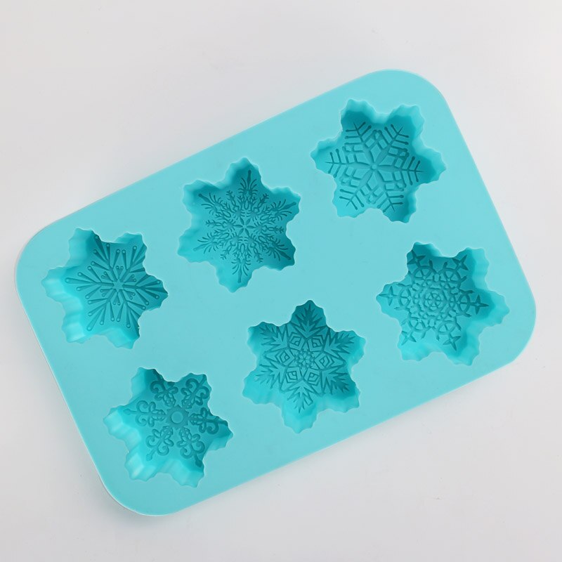 Reusable Silicone 6-Cavity Snowflake Mold Tray by HitMyNeed
