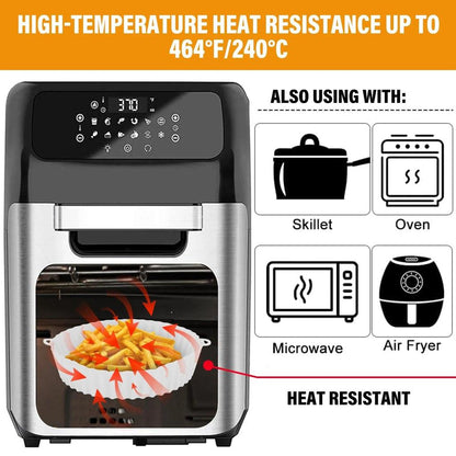 Reusable Silicone Air Fryer Tray with Handles by HitMyNeed