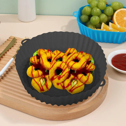 Reusable Silicone Air Fryer Tray with Handles by HitMyNeed