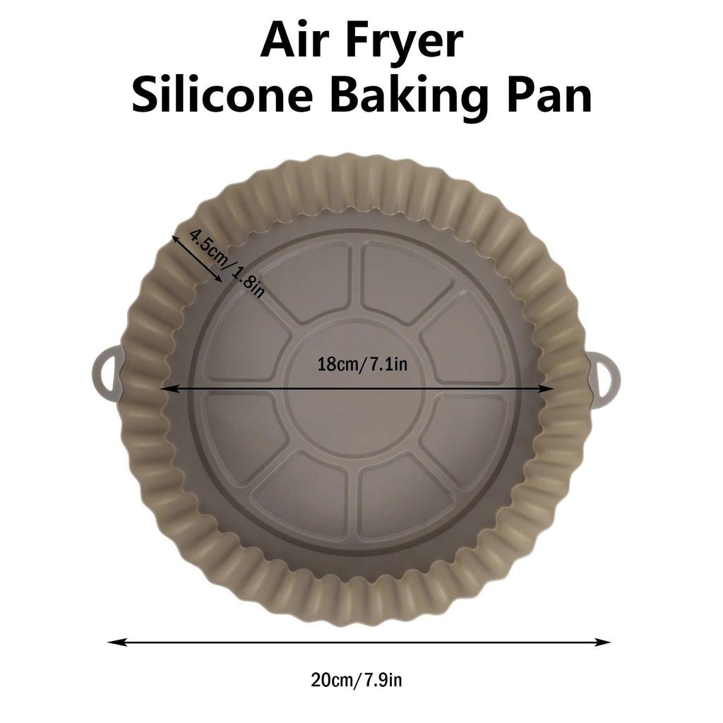 Reusable Silicone Air Fryer Tray with Handles by HitMyNeed