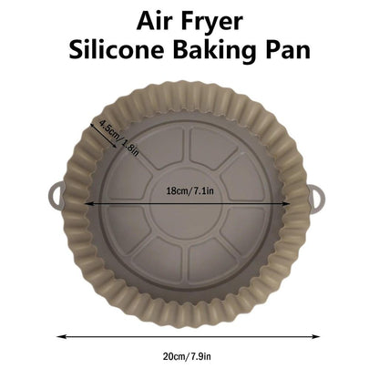 Reusable Silicone Air Fryer Tray with Handles by HitMyNeed