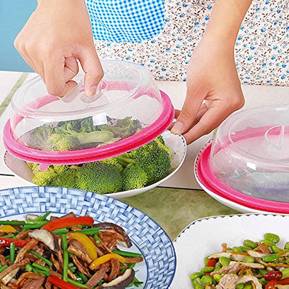 Reusable Silicone Airtight Plate Toppers - Set of 4 by HitMyNeed