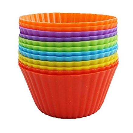 Reusable Silicone Baking Cups Set of 12 by HitMyNeed