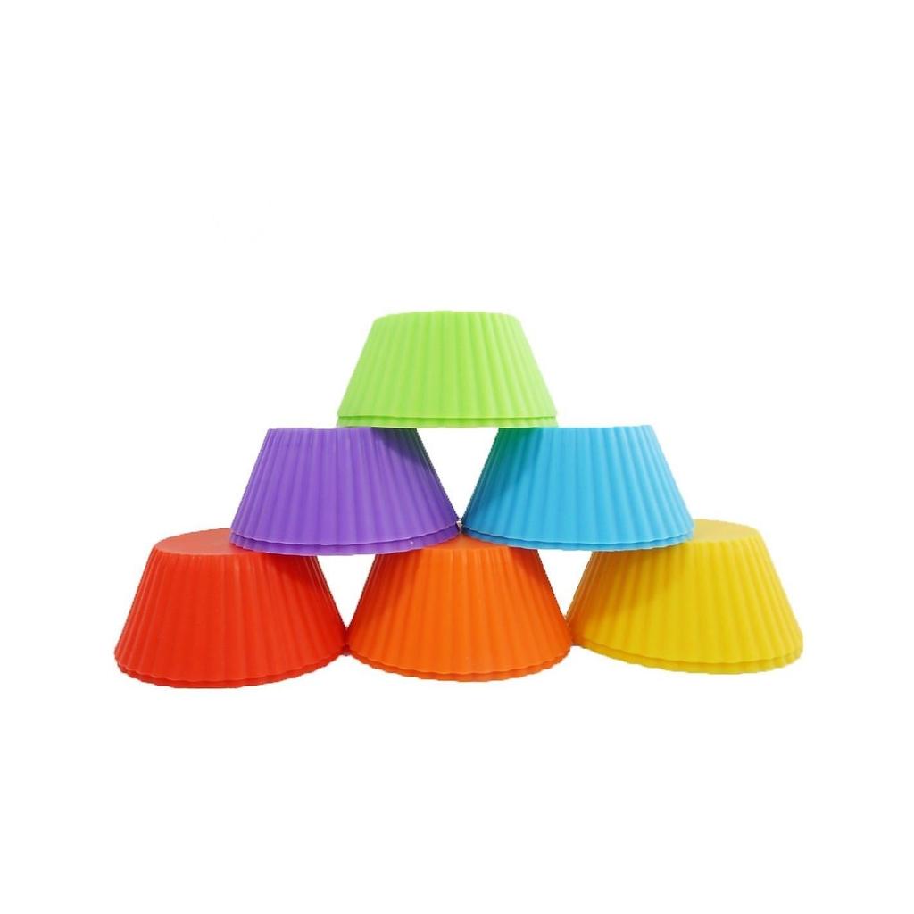 Reusable Silicone Baking Cups Set of 12 by HitMyNeed