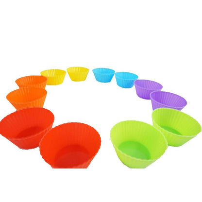 Reusable Silicone Baking Cups Set of 12 by HitMyNeed