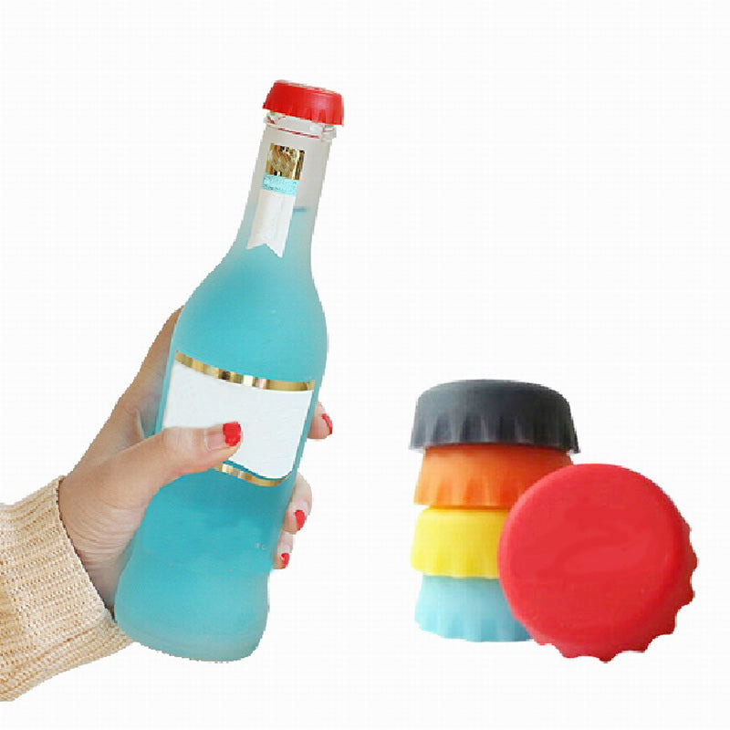 Reusable Silicone Bottle Cap Stopper Set by HitMyNeed