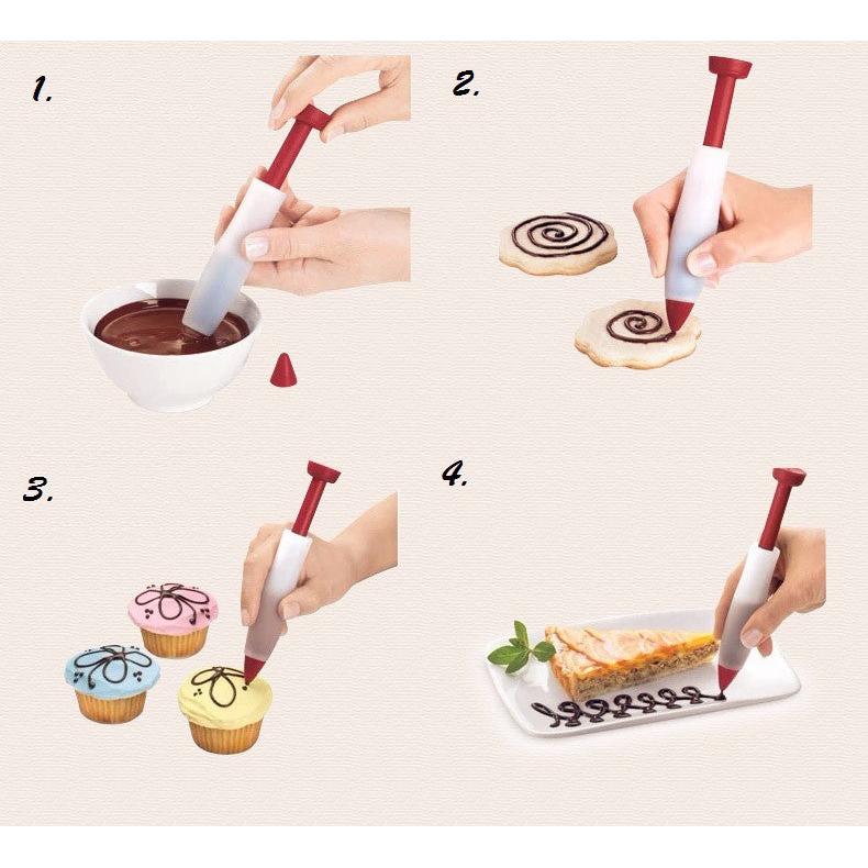 Reusable Silicone Chocolate Writing Pen by HitMyNeed