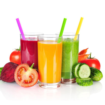 Reusable Silicone Drinking Straws Set (6 Pack) by HitMyNeed