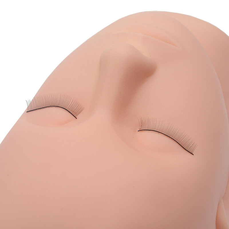 Reusable Silicone Eyelash Mannequin Practice Head by HitMyNeed